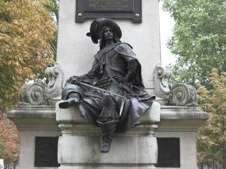 Charles de Batz de Castelmore d'Artagnan szobor Párizsban (Fotó: I, Jibi44)-