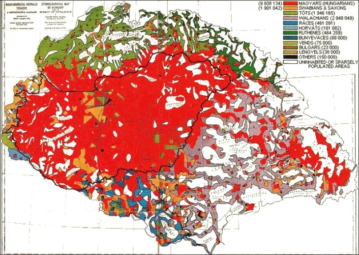 Wikipédia-A Teleki Pál által szerkesztett "vörös térkép"