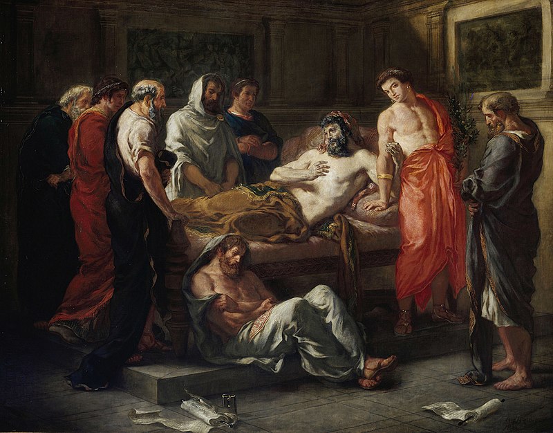 Eugène Delacroix-Eugène Delacroix: Marcus Aurelius utolsó szavai című festménye