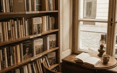 Kortárs magyar könyvek egy könyvespolcon