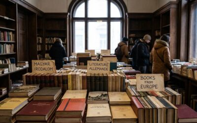 Könyvek különböző nyelveken egy kiállításon