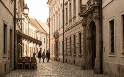 Régi város utcai látképe Felvidéken