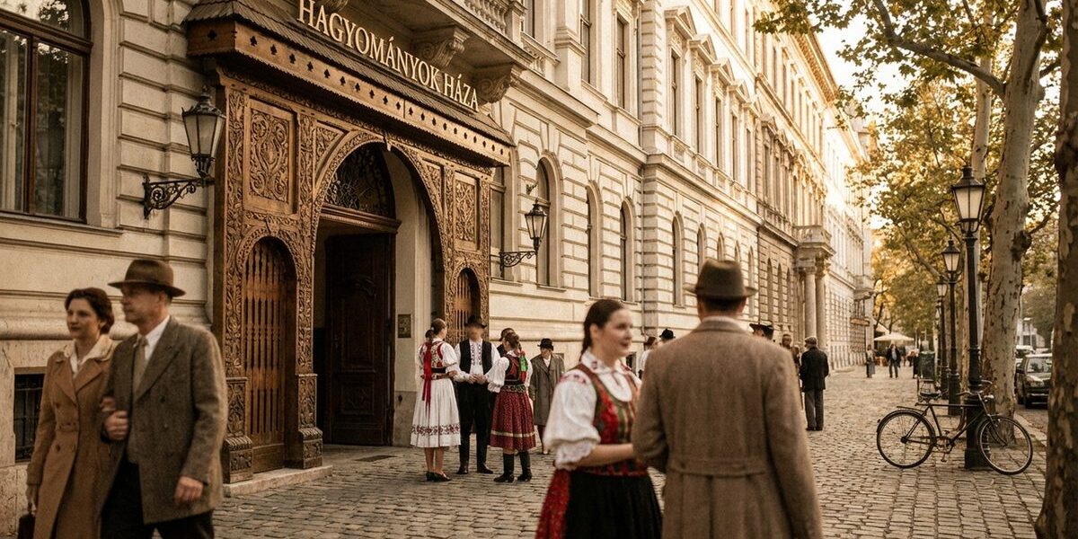 A Hagyományok Háza épületének bejárata