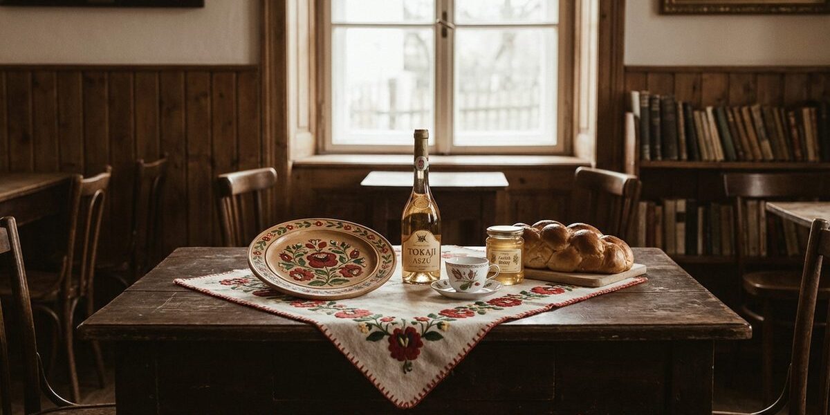 Magyar hungarikumok csoportképe asztalon