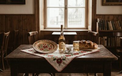 Magyar hungarikumok csoportképe asztalon