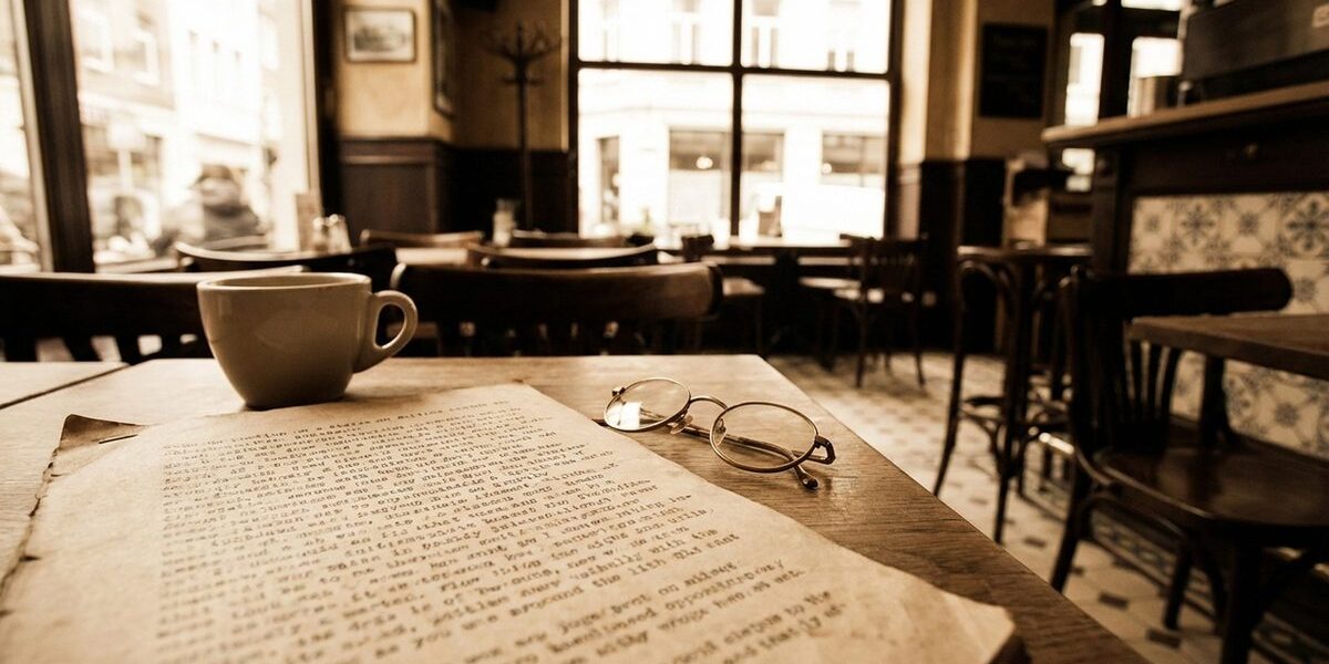 Régi gépelt írásos oldal szépiás tónusban