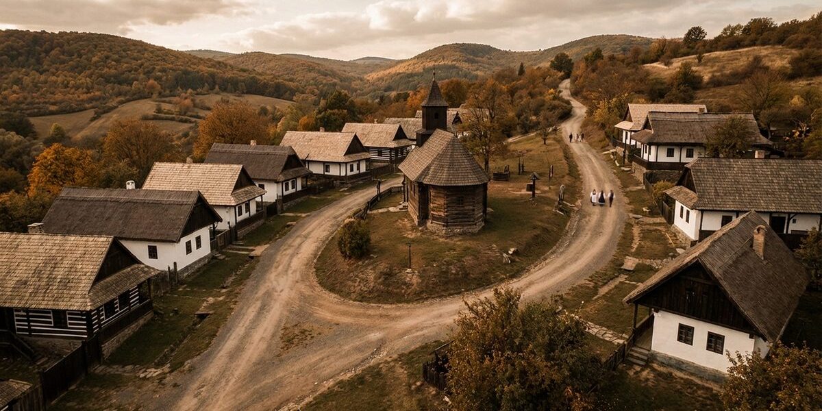 Hollókő faluképe felülről