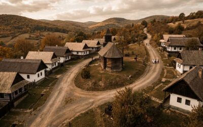 Hollókő faluképe felülről