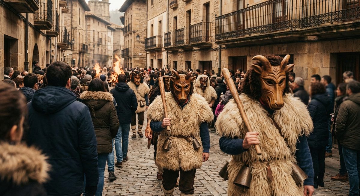 Busók maszkban a mohácsi farsangon